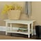 Alaterre Furniture Shaker Cottage Bench with Shelf, Ivory ASCA03IV - alternate 2